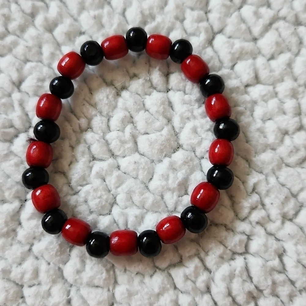 Mardi Gras voodoo handmade wooden beads bracelets